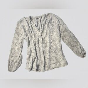 A New Day Black and White Blouse, Size Large